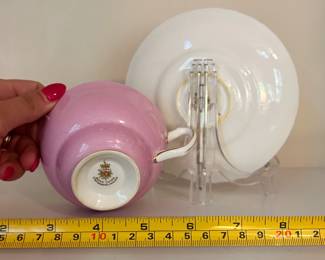 R113 - $10. Floral Bone China Cup & Saucer.