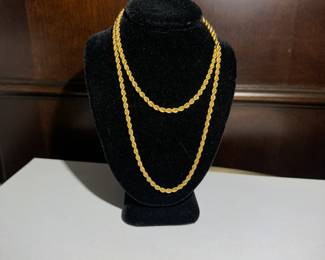 J2 - $1350. 14kt gold 24" chain. (Significantly Heavier than previous necklace)