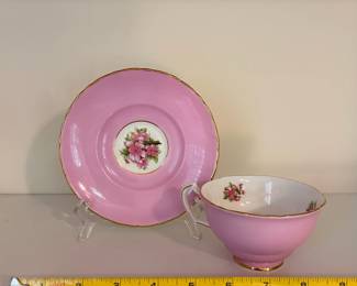 R113 - $10. Floral Bone China Cup & Saucer.