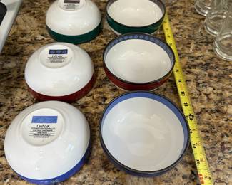 R182 - 20. $Set of 6 Bowls. Dansk Quiltings Dinnerware. Minor wear on rims of all.