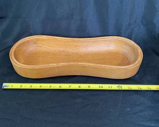 R13 - $40. Dansk Peanut Shape Serving Bowl. Measures 15" x 5.5"