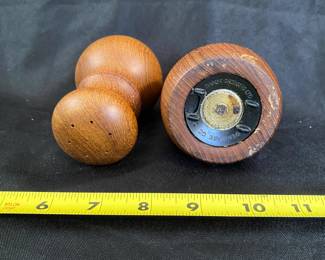 R16 - $95. Dansk Salt Shaker & Pepper Grinder. 4.5" tall.