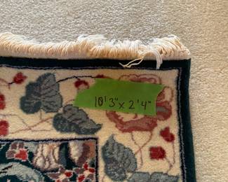 R94 - $75. Hallway Runner - no tag. Measures 10'3" x 2'4".