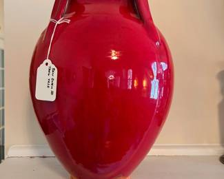 R135 - $250. Ben Owen III Tall Pottery Vase. Measures 11.5" tall x 8.5" wide.