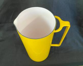 R5 - $125. Dansk 8.75" Pitcher. Minor chips along edge & bottom side of handle.