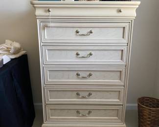 R74 - $150. Lexington Highboy Dresser. Measures 34" wide x 19" deep x 49" tall. All drawers slide correctly!