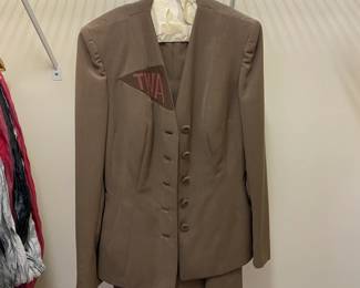 R105 - $695. Briny Marlin Flight Attendant 2 Piece Outfit. Vintage Size 10 in very good condition!