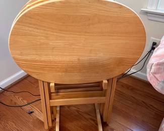 R155 - $25. Set of TV Trays with stand.