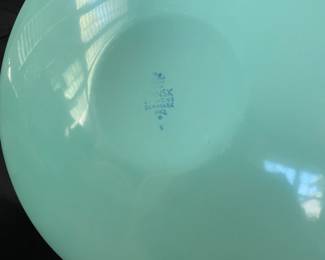 R3 - $30. Dansk Paella in Teal. Measures 13.5" with handles. One tiny chip in enamel on handle.
