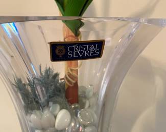 R64 - $20. Tall "Cristal de Sevres" Vase