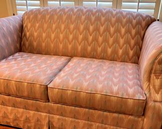R51 - $95. Vintage Loveseat. Measures 33.5" tall x 63" long x 35.5" deep.