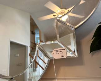 R137 - $80. House of Hampton Cloverleaf Mirror. Measures 30" x 30"