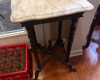 Accent marble top table