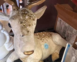 White and gold reindeer