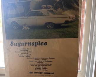 Vintage car poster