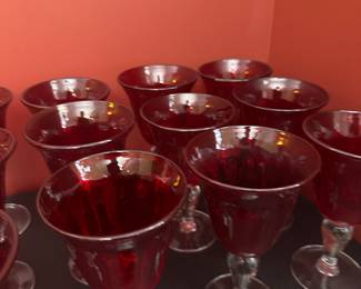 Heavy, very nice red glasses