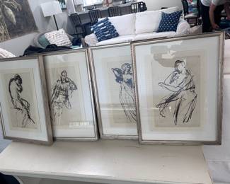 Lovely abstract nudes beautifully framed,