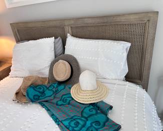 Cane Queen headboard and footboard