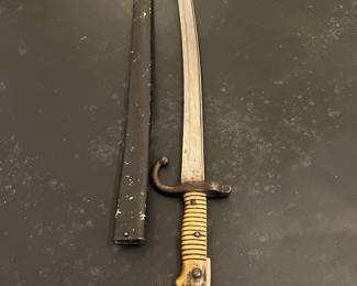 Etienne 1873 French shortsword with scabbard