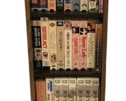 Assorted VHS Tapes Holder