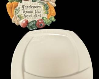 Fitz Floyd Garden Plate White Platter