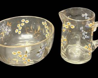 Austrian Painted Bowl Pitcher