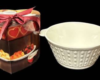 NEW Fondue Set Ceramic Bowl
