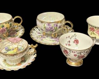 Vintage China Tea Cups Saucers