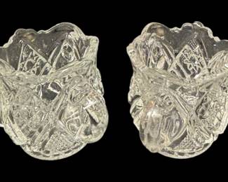 Vintage Glass 3 Handled Toothpick Holders