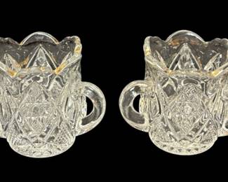 Vintage Glass 3 Handled Toothpick Holders