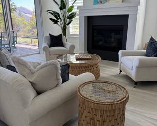 Serena & Lily Living Room Set
Sofa, 2 Chairs, Coffee Table, and Side Table
Note: Certain decorative pillows are not available for sale.
Please contact us for details: (904) 206-6874
