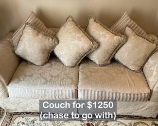 Almost like new, Couch (for $1,250) + Chase ($700) set.