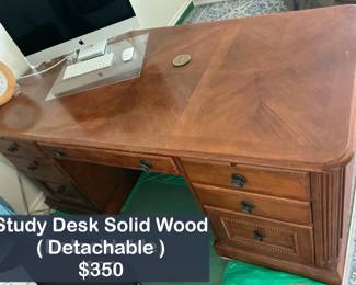 Solid wood and Heavy / Sturdy Office Desk (Detachable) for $350