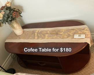 Coffee table with Pull out Drawer $180