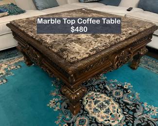 23 MarbleTop Coffee Table $480