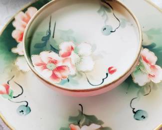 Nippon Hand Painted 2 tier plate