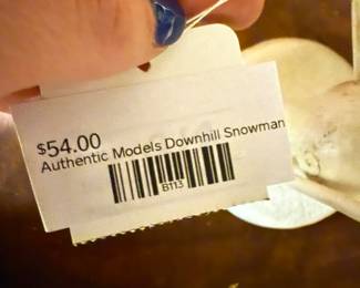 Authentic Models Downhill Snowman