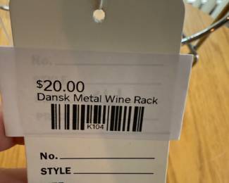 Dansk Metal Wine Rack