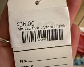 Mosaic Plant Stand Table