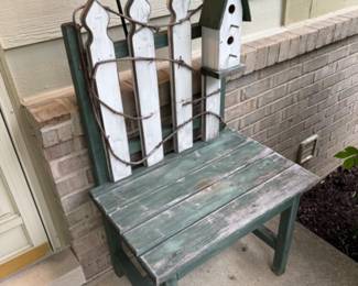 Outdoor Birdhouse Bench