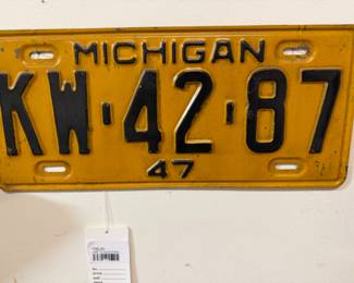 1947 License Plate