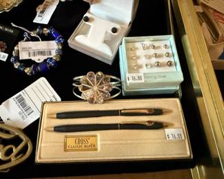 Earring Sets, Cross Pens, Pandora Sterling Charm Bracelet