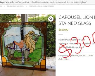 lion stained glass