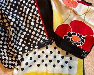 Designer silk scarves