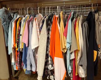 Lots of mens clothing- most name brand