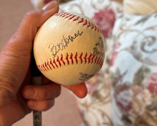 Signed baseball by Bob Horner (2 available)