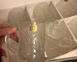 Vintage Paul Sebastian crystal mug sets