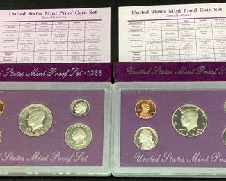 1988 & 1989 U.S. MINT PROOF SETS