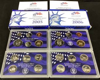 2005 & 2006 U.S. MINT PROOF SETS