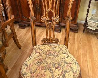 Set of 6 carved chairs
